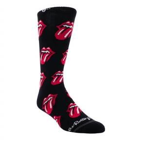 NEW PERRI’S SOCKS men's the rolling stones allover red tongues crew socks in bla